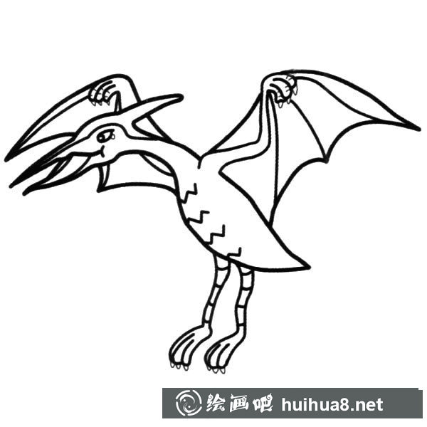 恐龍簡(jiǎn)筆畫(huà) 簡(jiǎn)單的翼龍簡(jiǎn)筆畫(huà)圖片