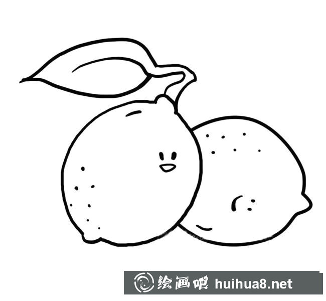 卡通水果檸檬簡筆畫圖片大全