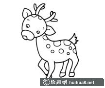 小梅花鹿簡(jiǎn)筆畫萌圖分享