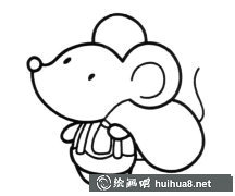 小老鼠包袱簡筆畫圖賞