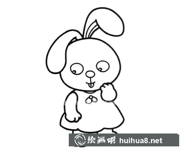 可愛的小兔子簡筆畫圖片