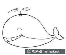鯨魚笑容簡(jiǎn)筆畫欣賞