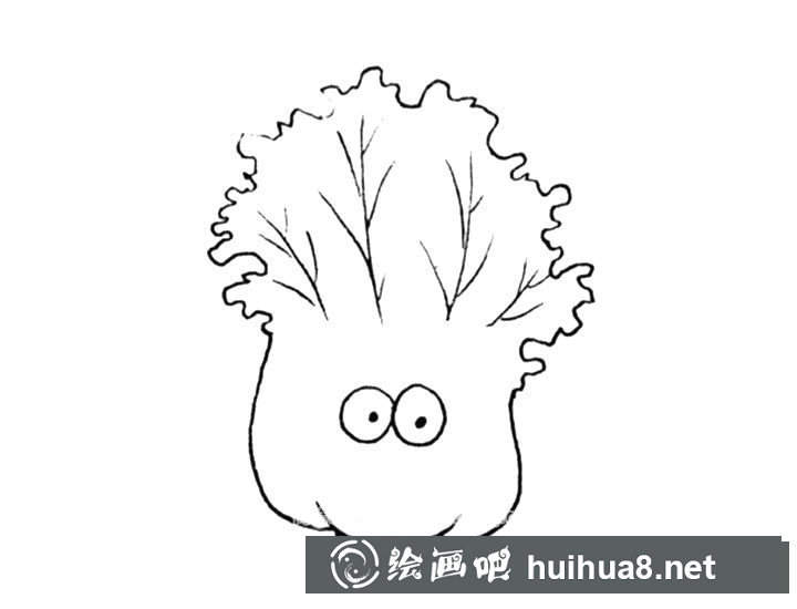 大白菜卡通形象簡筆畫