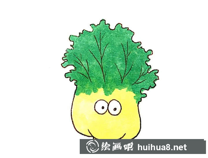 大白菜卡通形象簡筆畫