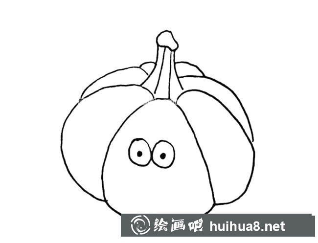 南瓜卡通形象簡(jiǎn)筆畫(huà)