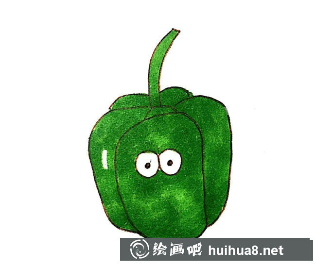 青椒卡通形象簡筆畫