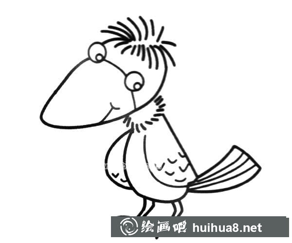卡通小烏鴉簡筆畫