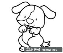 害羞小狗簡筆畫教程