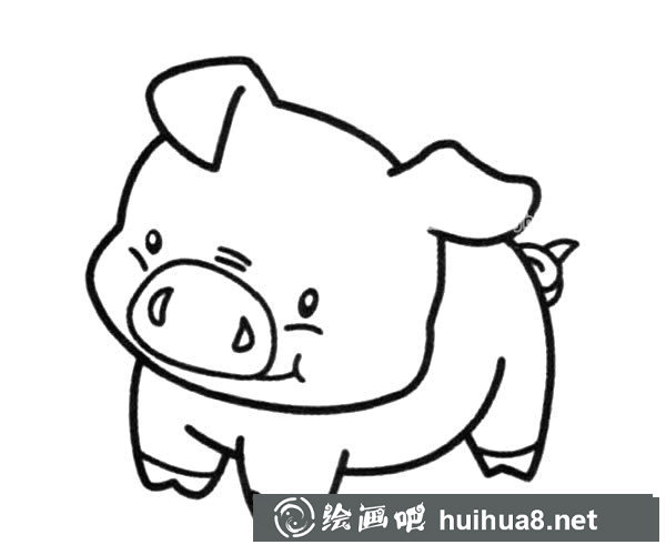 可愛的豬寶寶簡筆畫