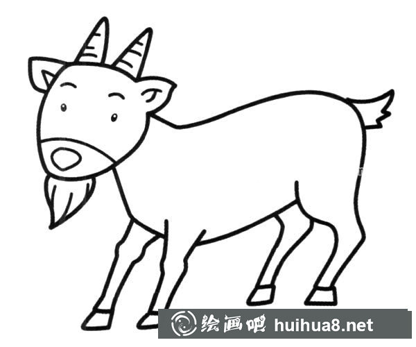 成年山羊簡(jiǎn)筆畫(huà)
