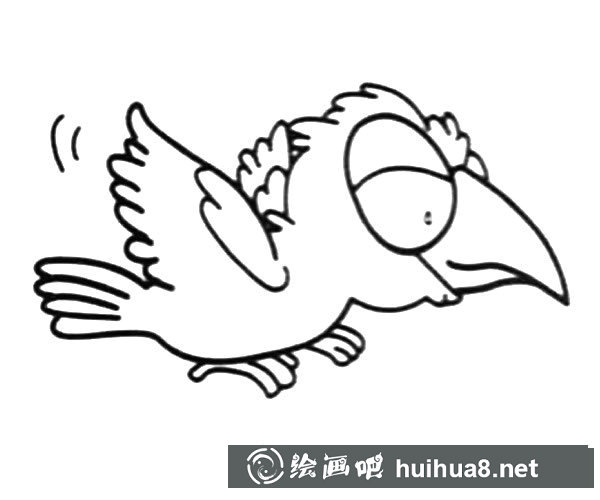卡通烏鴉簡(jiǎn)筆畫(huà)圖片