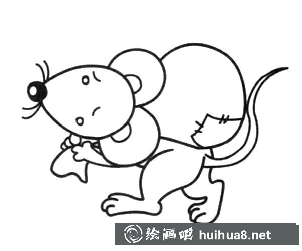 偷東西的卡通老鼠簡(jiǎn)筆畫(huà)圖片