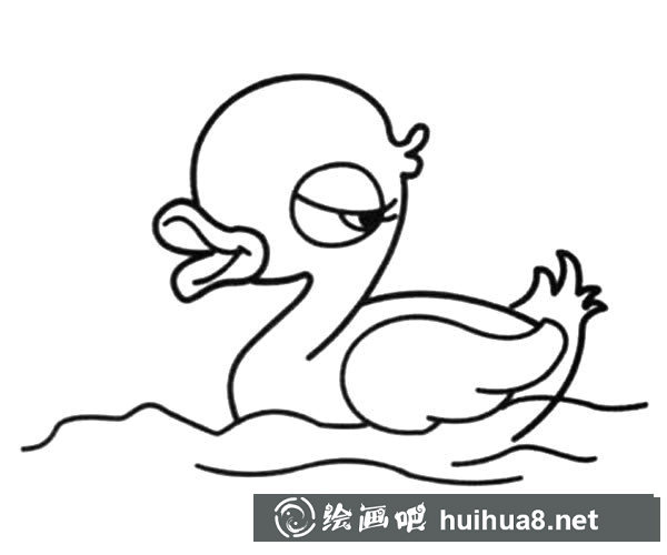漂亮的鴨子小姐簡(jiǎn)筆畫