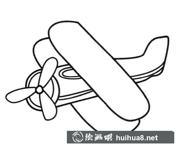 兒童簡筆畫滑翔機(jī)的畫法