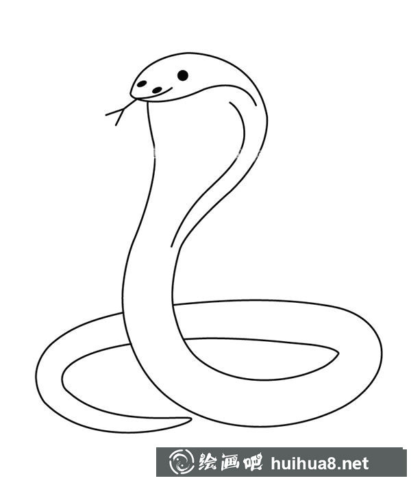 兒童簡(jiǎn)筆畫眼鏡蛇的簡(jiǎn)單畫法