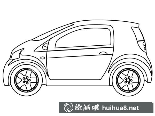 小汽車簡筆畫圖片_小汽車的簡單畫法