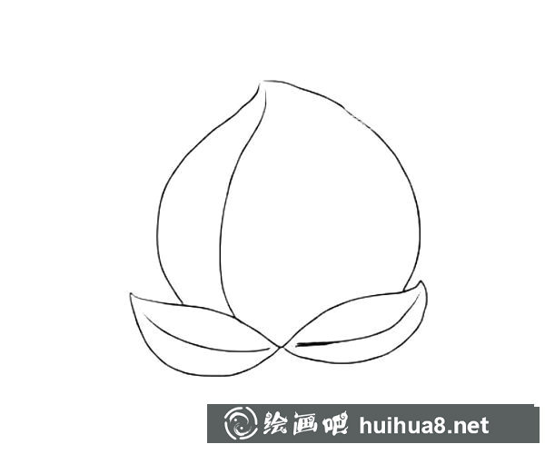水蜜桃簡筆畫圖片