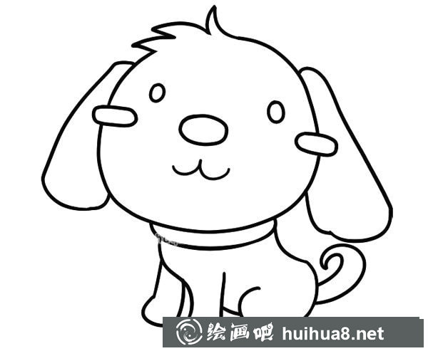 活潑可愛的小狗簡筆畫