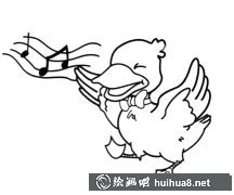 愛唱歌鴨子先生插畫圖