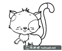 可愛貓咪簡筆畫賞心悅目