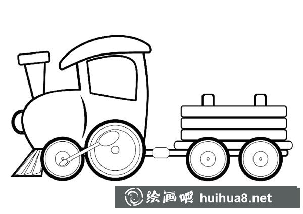 可愛(ài)的小火車簡(jiǎn)筆畫圖片