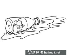 掉瓶小老鼠簡筆畫教程