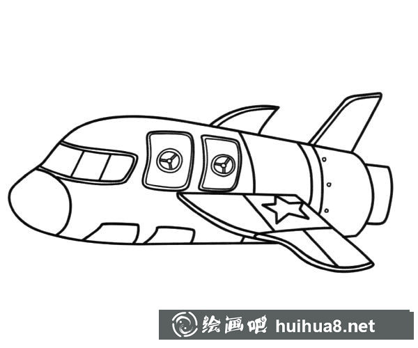 航天飛機(jī)簡(jiǎn)筆畫圖片