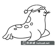 《睡帽海豹趣味簡筆繪》