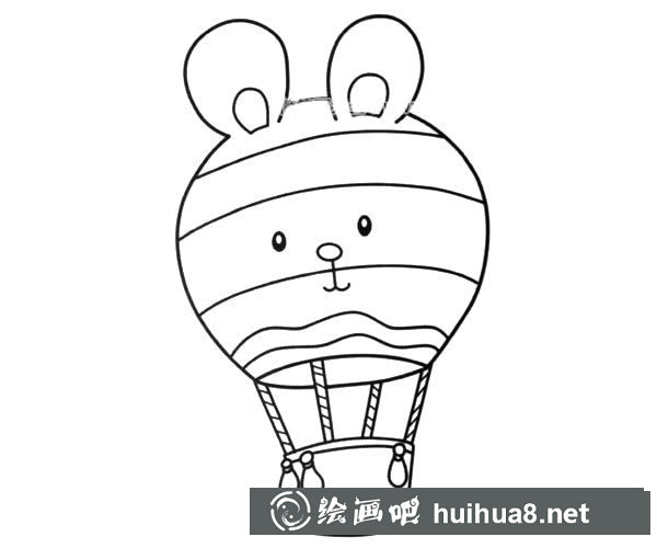 小兔子熱氣球簡(jiǎn)筆畫(huà)圖片_小兔子熱氣球怎么畫(huà)