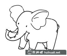 萌趣小象簡筆畫分享