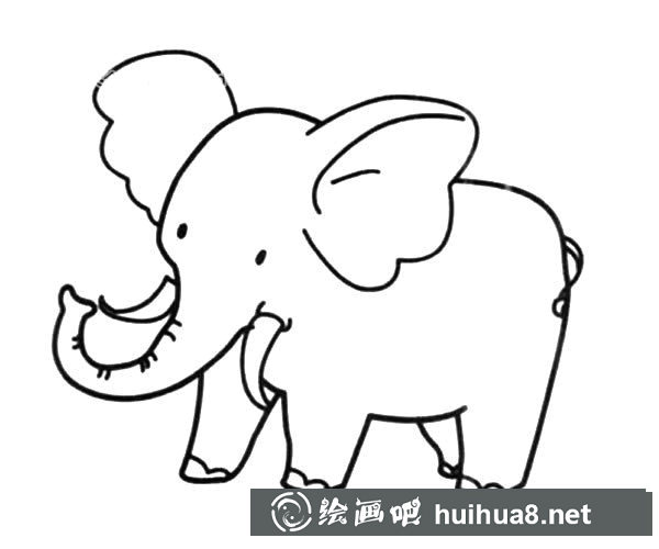 可愛的小象簡筆畫圖片_可愛的小象怎么畫