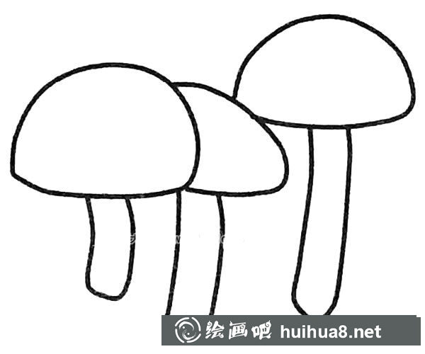 蘑菇簡筆畫圖片