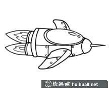 火箭簡筆畫飛行圖賞