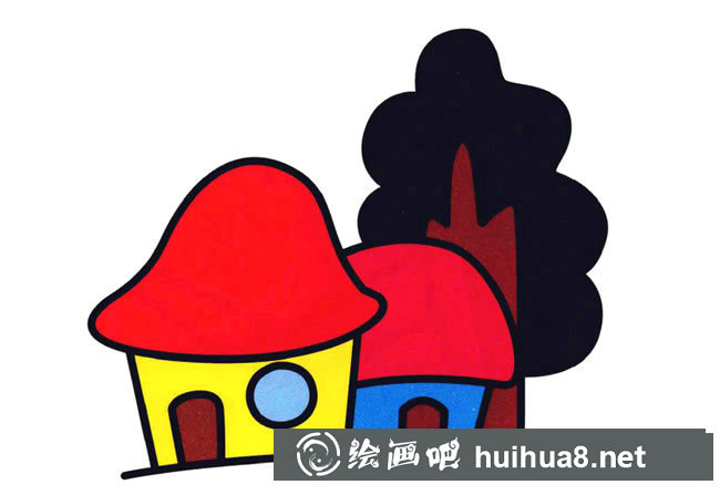 帶顏色的小木屋簡(jiǎn)筆畫(huà)圖片 小木屋的簡(jiǎn)單畫(huà)法