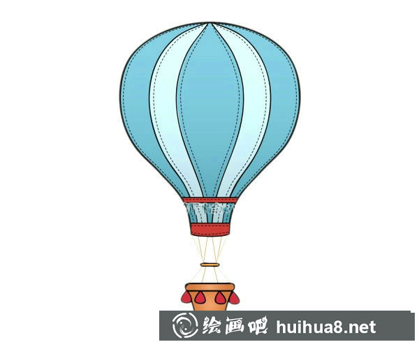 熱氣球簡(jiǎn)筆畫彩色圖片