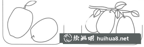 大紅棗簡筆畫圖片