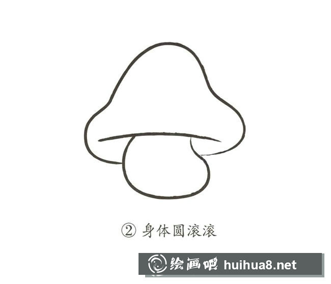 彩色蘑菇簡(jiǎn)筆畫(huà)畫(huà)法步驟