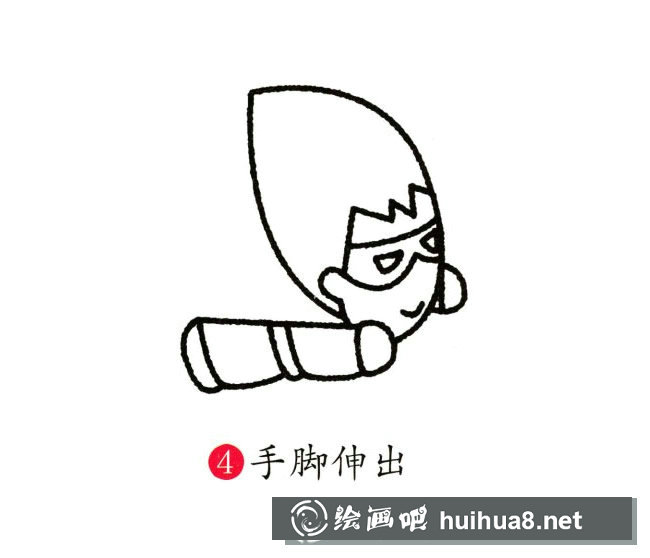 超人簡筆畫彩色圖片