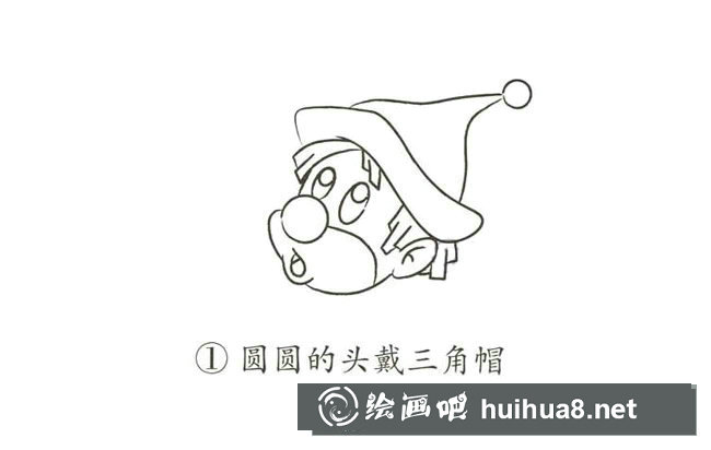 小丑簡筆畫圖片