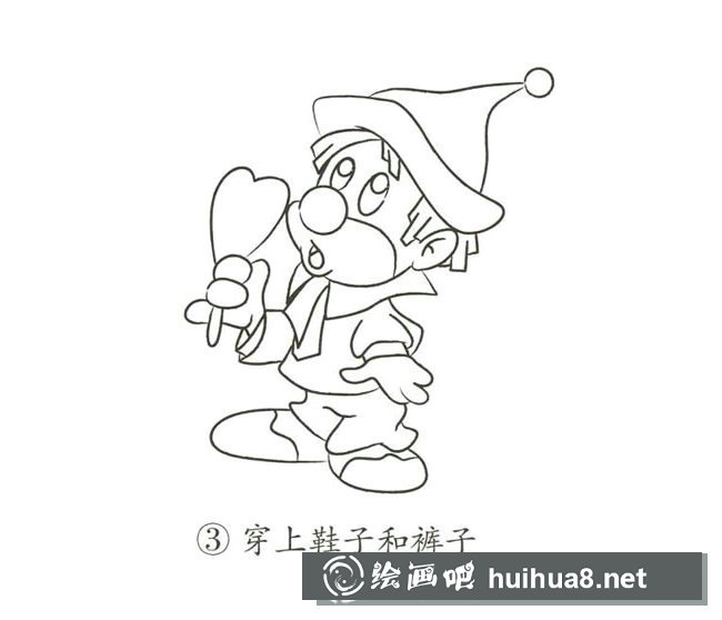 小丑簡筆畫圖片