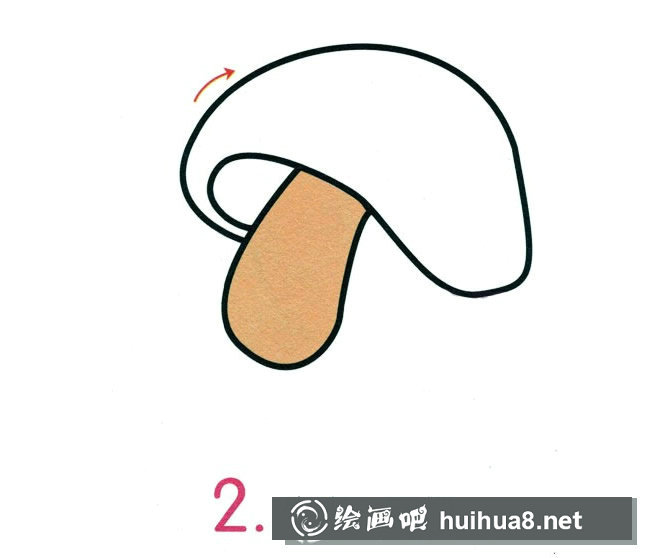 蘑菇簡筆畫彩色圖片