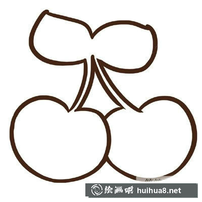 可愛卡通櫻桃簡(jiǎn)筆畫圖片