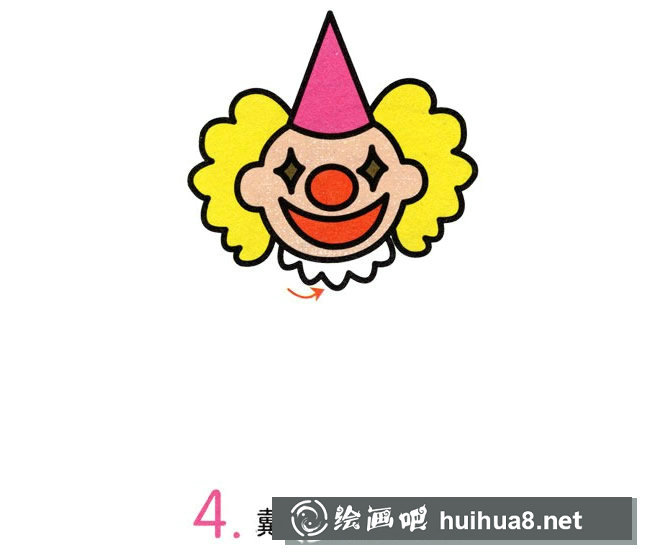 小丑簡筆畫圖片大全