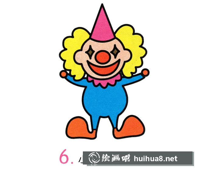小丑簡筆畫圖片大全