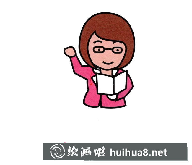短發(fā)女老師簡(jiǎn)筆畫(huà)圖片
