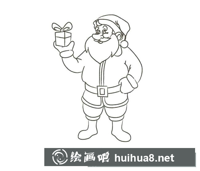 圣誕老人簡(jiǎn)筆畫(huà)圖片