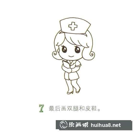 護士簡筆畫圖片