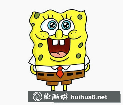 如何畫海綿寶寶