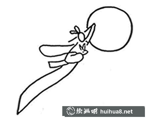 簡單易學(xué)的嫦娥奔月簡筆畫