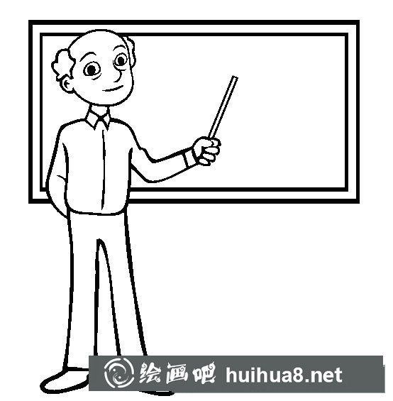 老師給學生上課簡筆畫